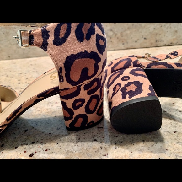 Sam Edelman - Joelle Nude Leopard Shoes Size 9.5 B - Picture 7 of 11